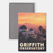  Griffith Observatorium Los Angeles zonsondergang Magneet (Voorkant / Achterkant)