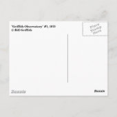 "Griffith Observatory" #1, 1979 Briefkaart (Achterkant)