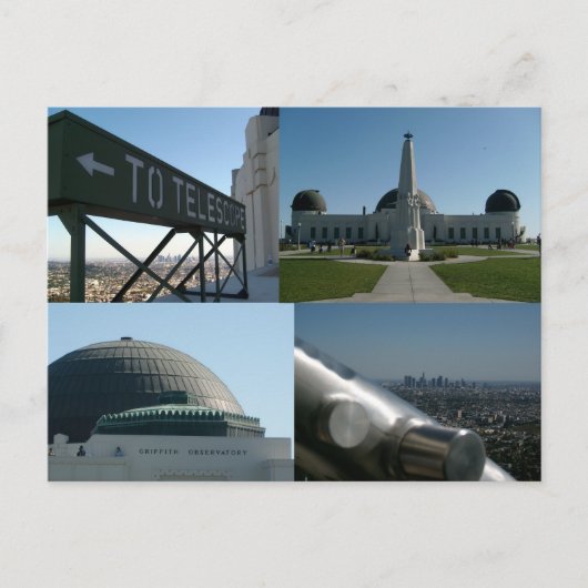 Griffith Observatory Collage Briefkaart (Voorkant)