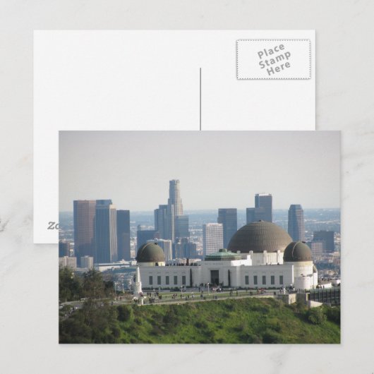 Griffith Observatory en Downtown Los Angeles Briefkaart (Voorkant / Achterkant)
