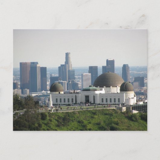 Griffith Observatory en Downtown Los Angeles Briefkaart (Voorkant)
