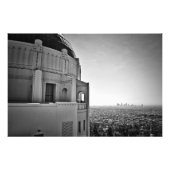 Griffith Observatory en Downtown Los Angeles Foto Afdruk (Voorkant)
