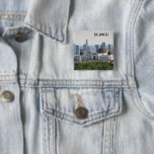 Griffith Observatory en Downtown Los Angeles Vierkante Button 5,1 Cm (In situ)
