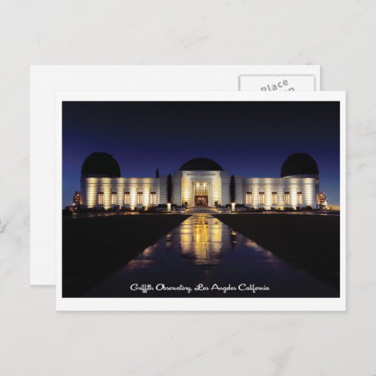 Griffith Observatory, LA California Briefkaart (Voorkant / Achterkant)