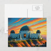 Griffith Observatory Los Angeles Sunset briefkaart (Voorkant / Achterkant)