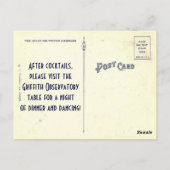 Griffith Observatory Wedding Escort Kaart Briefkaa (Achterkant)