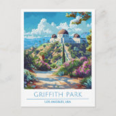Griffith Park Los Angeles Verenigde Staten Vintage Briefkaart (Voorkant)