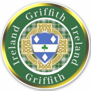 Griffith Shield & Celtic Cross gepersonaliseerd Sticker
