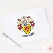 Griffiths Familie Crest Coat of Arms Vierkante Sticker (Envelop)