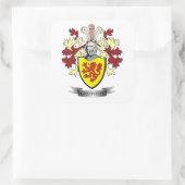 Griffiths Familie Crest Coat of Arms Vierkante Sticker (Tas)