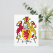 Griffiths Family Crest Briefkaart (Staand voorkant)