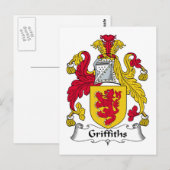 Griffiths Family Crest Briefkaart (Voorkant / Achterkant)