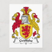 Griffiths Family Crest Briefkaart (Voorkant)