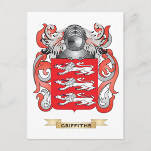 Griffiths wapenschild (familiewapen) briefkaart
