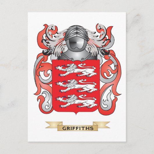 Griffiths wapenschild (familiewapen) briefkaart (Voorkant)