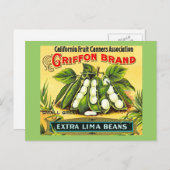 Griffon Brand  Crate Label Lima Bans Briefkaart (Voorkant / Achterkant)