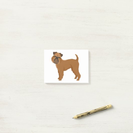 Griffon Bruxellois Post-it® Notes (Op bureau)