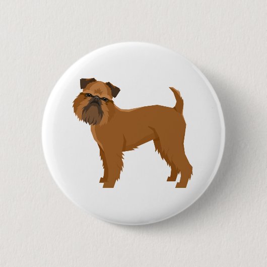 Griffon Bruxellois Ronde Button 5,7 Cm (Voorkant)