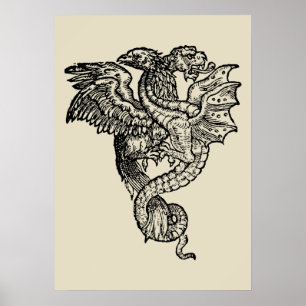 Griffon en Dragon Poster