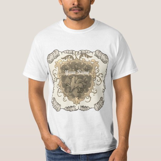 Griffon familiewapen Achternaam T-shirt (Voorkant)