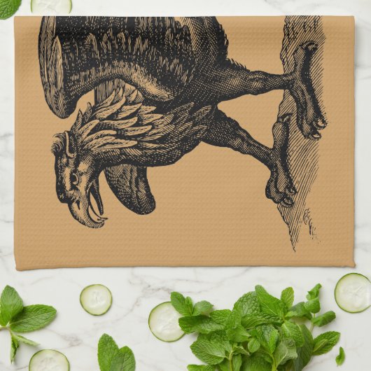 Griffon / Greif Theedoek (Gevouwen)