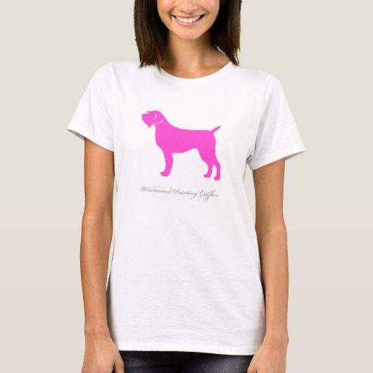 Griffon T-shirt met ruitvormige draden (roze) (Voorkant)