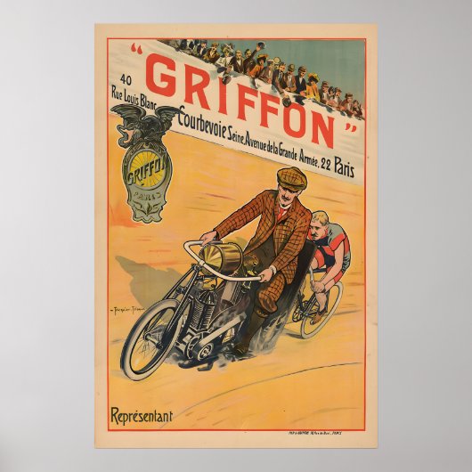Griffon Vintage Fiets Poster Prints (Voorkant)