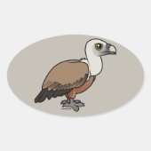 Griffon Vulture Ovale Sticker (Voorkant)