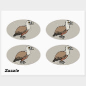 Griffon Vulture Ovale Sticker (Vel)