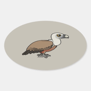 Griffon Vulture Ovale Sticker