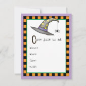 Griffon Witch uitnodiging (Achterkant)