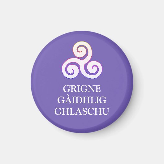 Grigne Gàidhlig Ghlaschu Button Magnet (Voorkant)