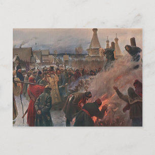 Grigoriy Myasoyedov- Burning of Archpriest Avvakum Briefkaart