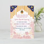 Griha Pravesh Ceremonoy Kaart (Staand voorkant)