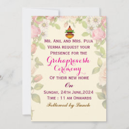 Grihapravesh Invitations  Kaart
