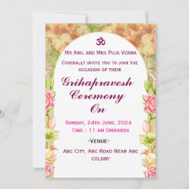 Grihapravesh Invitations  Kaart