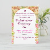 Grihapravesh Invitations Kaart (Staand voorkant)