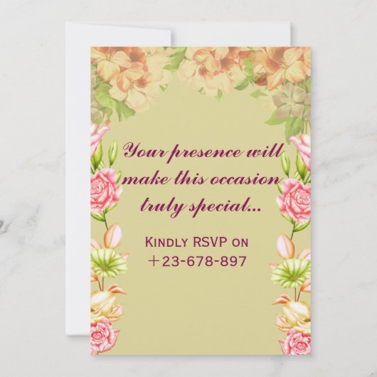 Grihapravesh Invitations  Kaart (Achterkant)