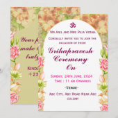 Grihapravesh Invitations Kaart (Voorkant / Achterkant)