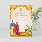 Grihapravesh nodig Digital Gruhapravesham uit Kaart (Staand voorkant)