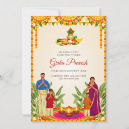 Grihapravesh uitnodiging & Gruhapravesham uitnodig