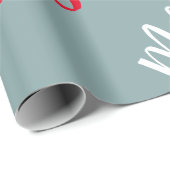 GRIJDE RODE EN WITTE GEPERSONALISEERDE MERRY CHRIS CADEAUPAPIER (Rol Hoek)