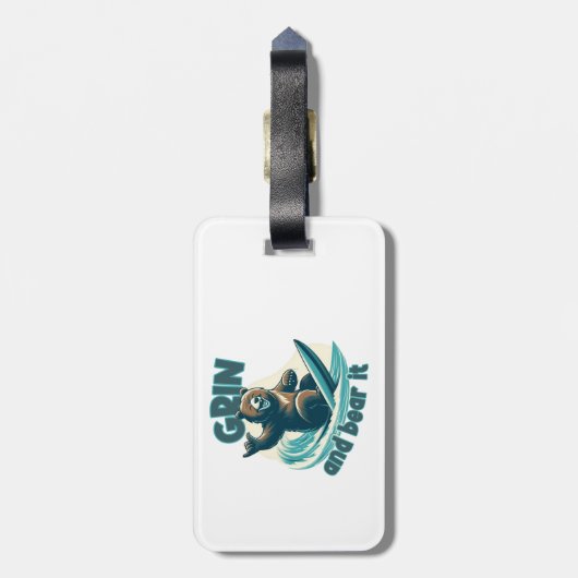 Grijns en Beer het Bagagelabel (Achterkant verticaal)