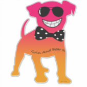 GRIJNS EN BEER HET STICKER (Voorkant)