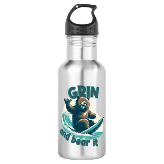 Grijns en Doorbijten Waterfles (Voorkant)