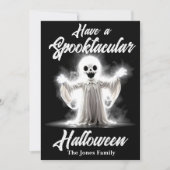 Grijns in de somberheid - De groet van het spook Feestdagenkaart (Voorkant)