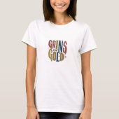 Grijns voor Gold Funny T-shirts (Voorkant)