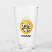 Grijnzend Gezicht met Open Ogen Glas (Achterkant)
