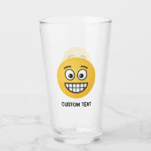 Grijnzend Gezicht met Open Ogen Glas (Voorkant)