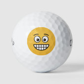 Grijnzend Gezicht met Open Ogen Golfballen (Voorkant)